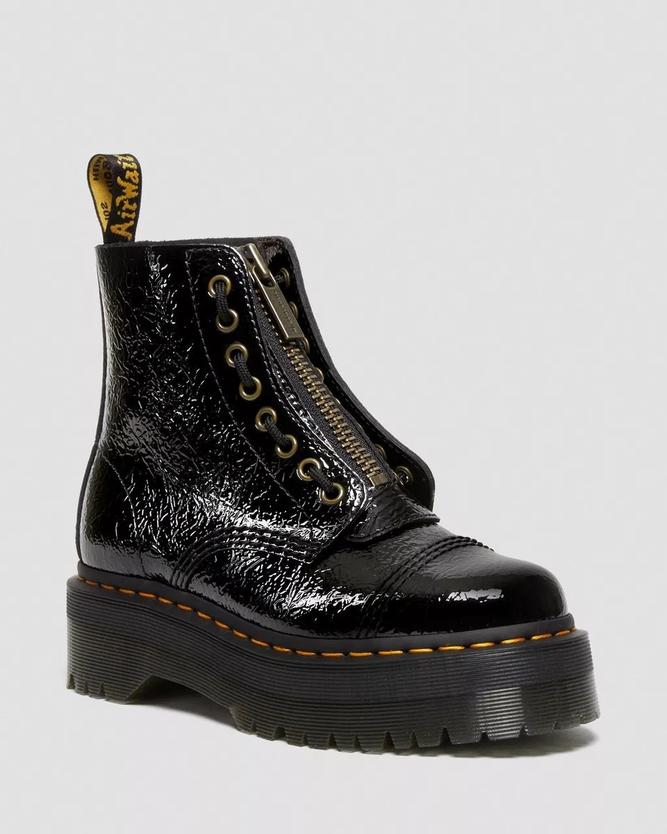 Dr. Martens Glany Sinclair Distressed 27720001 Czarne Skórzane Platforma 38