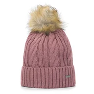 Czapki damskie - Damska czapka ze splotem w warkocze - miniaturka - grafika 1