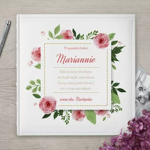 Duży album na zdjęcia z nadrukiem dla babci na imieniny Dzień Babci - Albumy fotograficzne - miniaturka - grafika 1