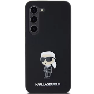 Karl Lagerfeld KLHCS23MSMHKNPK S23+ S916 czarny/black Silicone Ikonik Metal Pin - Etui i futerały do telefonów - miniaturka - grafika 3