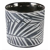 Donice - Osłonka ceramiczna SOREN 12,5 x 12,5 x 12 cm antracyt - miniaturka - grafika 1