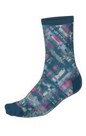 Endura Męskie skarpety rowerowe z nadrukiem Patchwork Ltd Barra Blue, L-XL