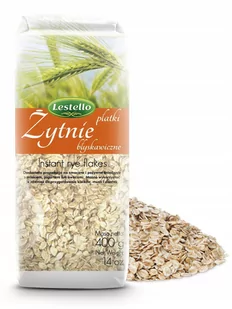 Lestello Płatki Żytnie Błyskawiczne 400g - Płatki śniadaniowe i musli - miniaturka - grafika 1