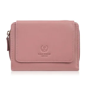 Portfel damski skórzany różowy duży w orientacji poziomej - Portfele Portfel damski skórzany różowy duży w orientacji poziomej - Portfele - miniaturka - grafika 1