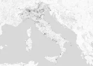 Fototapety - Nice Wall Włochy - mapa czarno biała - fototapeta 320x230 FX3349 - miniaturka - grafika 1