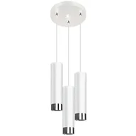 Lampy sufitowe - Lampex Hava lampa wisząca 3-punktowa biała/srebrna LPX0092/3P BIA - miniaturka - grafika 1