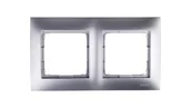 Klawisze i ramki - Ramka podwójna Kontakt-Simon 54 DR2/43 2 srebrny mat - miniaturka - grafika 1