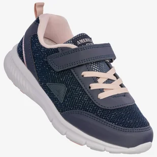 Buty Sportowe Dla Dziewczynki Na Rzepy Dziecięce American Club Granatowe RL102/23 32 Granatowy - Buty dla dziewczynek - miniaturka - grafika 1