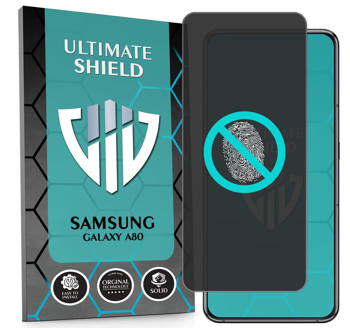 NAJLEPSZE SZKŁO 5D PEŁNE DO SAMSUNG GALAXY A80 SZKIEŁKO NIETŁUKĄCE ORYGINAŁ