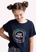 Koszulki dla dziewczynek - Granatowa koszulka dziewczęca VOLCANO T-ONE JUNIOR 146-152 - miniaturka - grafika 1