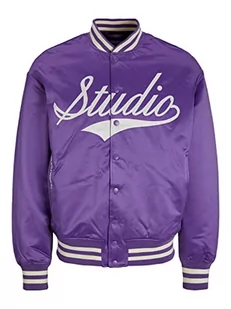 JACK & JONES Męska kurtka bomberka Jorstudio, Deep Lavender, XXL - Kurtki męskie - miniaturka - grafika 1