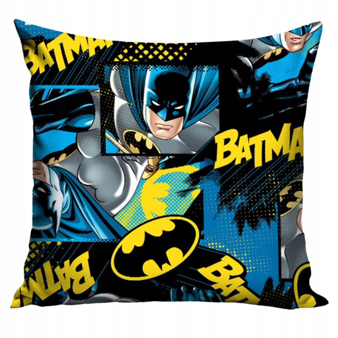 Poszewka Dekoracyjna Batman z Bohaterem i Logo Ozdobna na Poduszkę