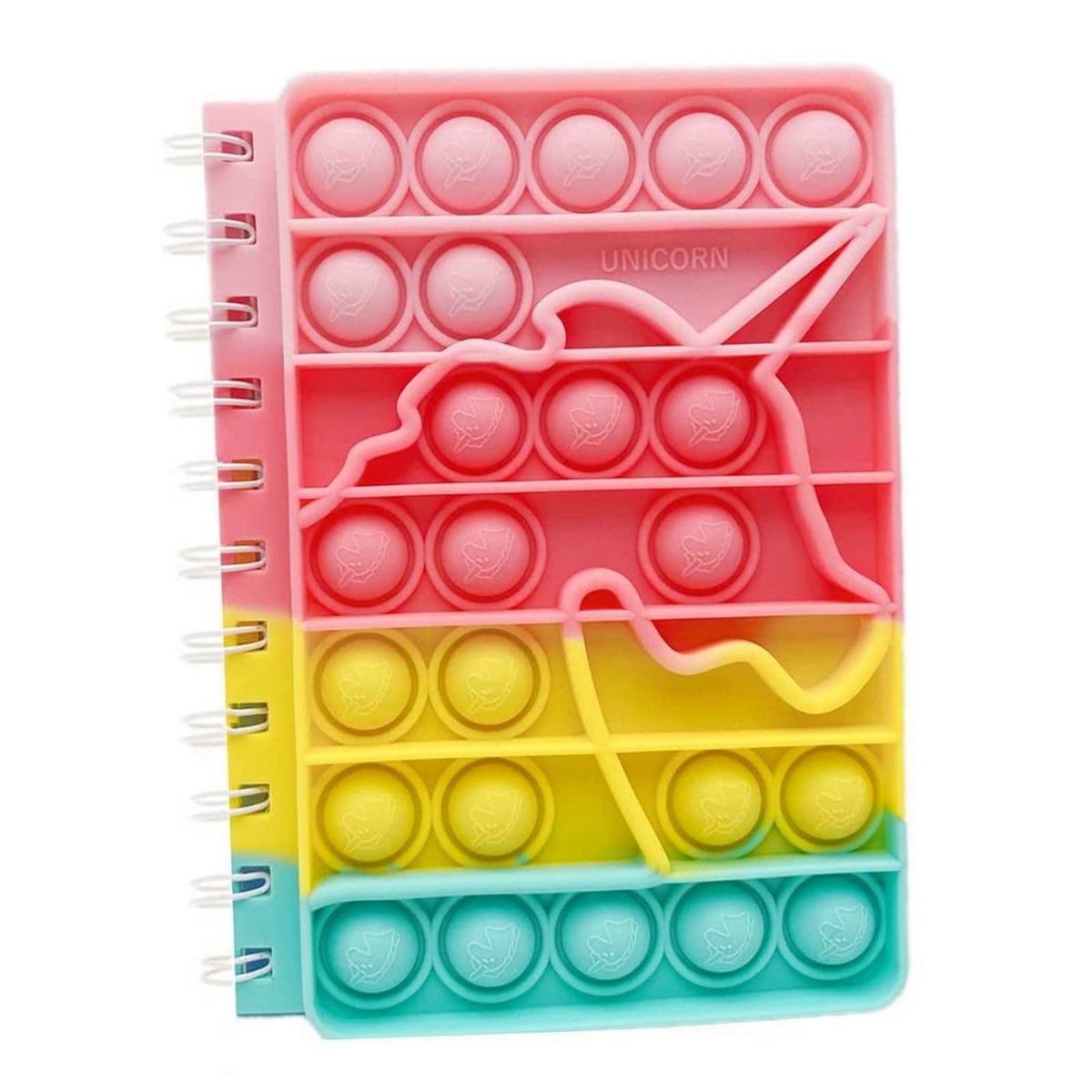 Notatnik Zeszyt Szkolny Fidget Toy Pop It dla Dzieci Jednorożec 50 str A6