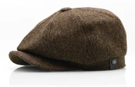 Czapki męskie - Kaszkiet Męski Ocieplany Czapka Premium 100% Wełna - miniaturka - grafika 1