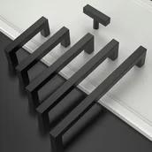 Zawiasy, okucia i inne akcesoria - 20 sztuk czarnych uchwytów do szafek kuchennych ze stopu aluminium (202 x 8 x 29 mm), uchwyty do szuflad kuchennych, rozstaw od środka do środka 192 m - miniaturka - grafika 1