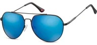 Okulary przeciwsłoneczne - Okulary przeciwsłoneczne pilotki Montana MS90B lustrzanki black/blue - miniaturka - grafika 1