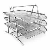 Przyborniki na biurko - Przybornik na biurko, 3A, srebrny - miniaturka - grafika 1