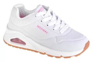 Skechers Uno Stand On Air 310024L-WHP dziewczęce sneakersy białe - Buty dla dziewczynek - miniaturka - grafika 1