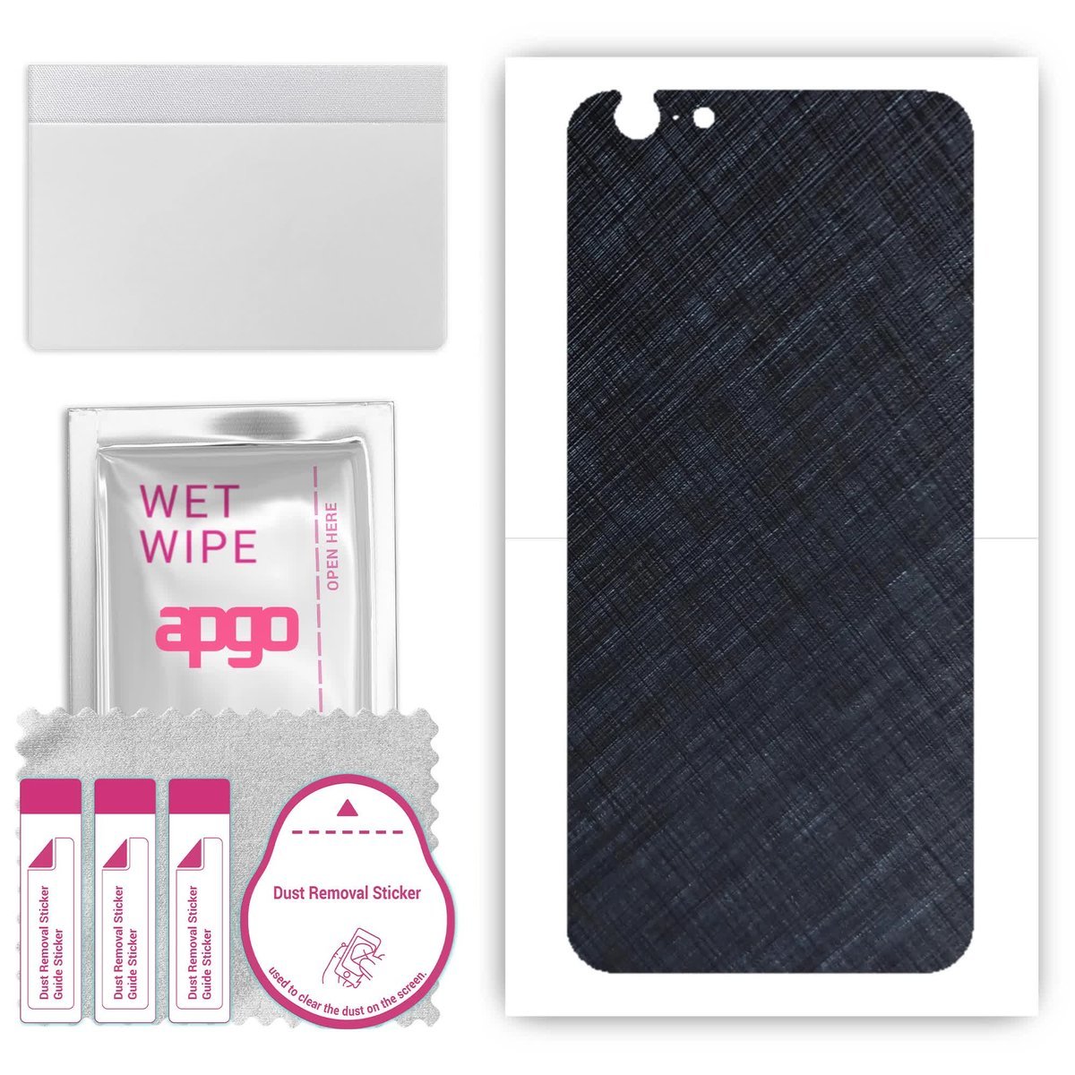 Folia naklejka skórka strukturalna na TYŁ do Apple iPhone 6 - Tytan Niebieski - apgo SKINS