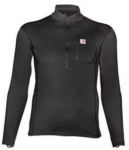 Carhartt Koszulka męska Base Force Midweight Tech Quarter-Zip Layer Top, Czarny, XL Długi - Koszulki męskie - miniaturka - grafika 1
