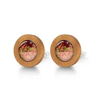 Spinki do mankietów i krawatów - Lato - drewniane spinki do mankietów - miniaturka - grafika 1