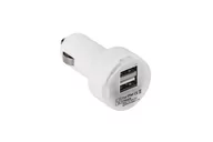 Ładowarki samochodowe - Denmen Ładowarka  DZ06 2x USB 3.1A 15W biały 29379 - miniaturka - grafika 1