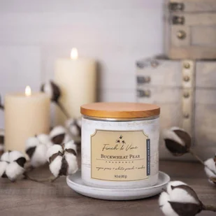 Sojowa świeca zapachowa 3 knoty Colonial Candle Finch & Vine 411 g - Gruszka Drewno - Świece - miniaturka - grafika 1
