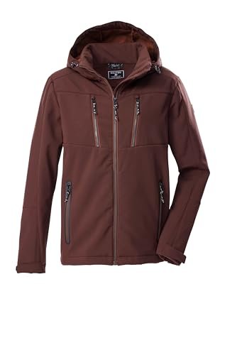 killtec Męska kurtka softshell z odpinanym kapturem KOW 79 MN SFTSHLL JCKT, mahoń, 4XL, 43323-000