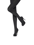 Rajstopy - Charnos Damskie bawełniane rajstopy w jodełkę, Czarny, M-L - miniaturka - grafika 1