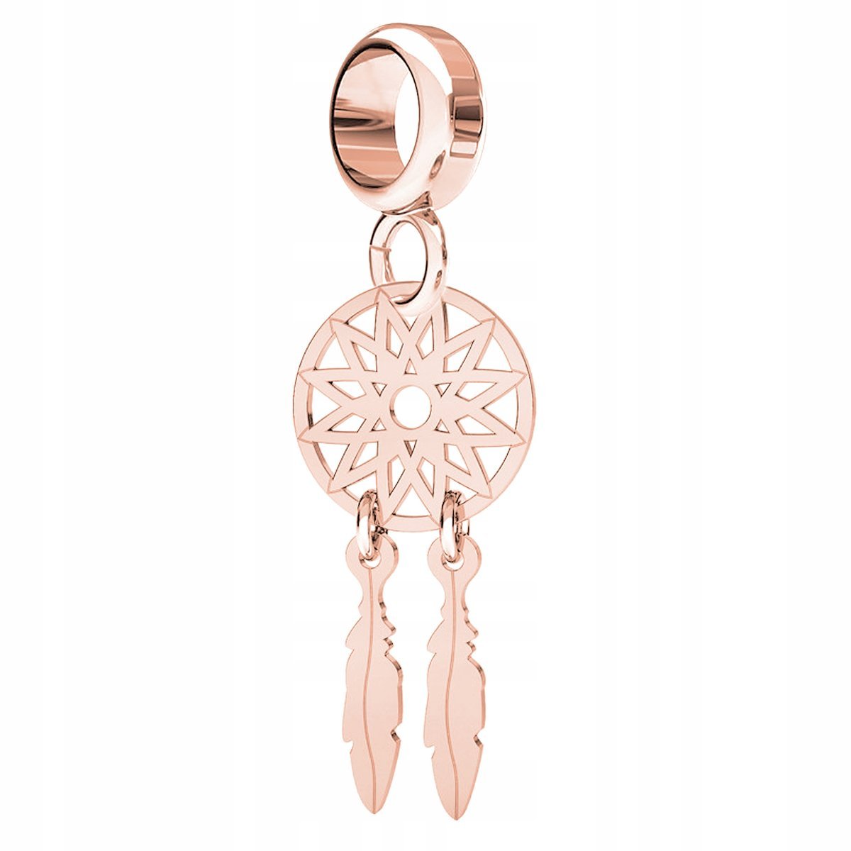 Charms Łapacz Snów różowe złoto 925