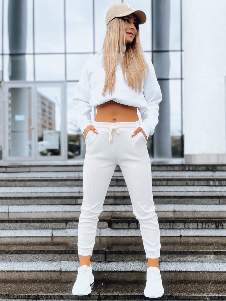 Dresowe spodnie damskie joggery JAMES beżowe Dstreet UY1579-XL/XXL