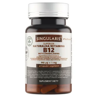 Singularis Superior, Naturalna Witamina B12, 60 Kaps. - Witaminy i minerały - miniaturka - grafika 1