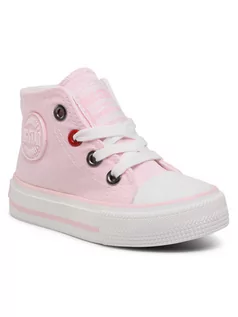 Buty dla dziewczynek - Big Star Trampki dziecięce różowe HH374087 22 - grafika 1