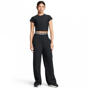 Damskie spodnie treningowe Under Armour Armoursport Wide Leg Pant - czarne - UNDER ARMOUR - Spodnie sportowe damskie - miniaturka - grafika 1