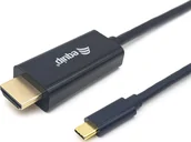 Złącza, przejściówki, adaptery - Adapter AV Equip Equip Adapter USB-C -> HDMI 4K30Hz 1.00m sw - miniaturka - grafika 1