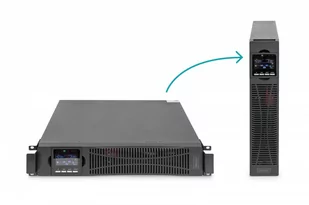 Zasilacz awaryjny UPS Online Rack 19&amp;quot; LCD, 2000VA/2000W, 4x12V/9Ah, 8xC13, USB, RS232, RJ45 - Zasilacze awaryjne UPS - miniaturka - grafika 1