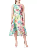 Sukienki - Vera Mont Vera Mont Sukienka damska 4119/4095, zielona/różowa, 38, zielony/różowy - miniaturka - grafika 1