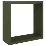 Wózki magazynowe - vidaXL Stojak na drewno opałowe, zielony, 100x40x100 cm, stalowy - miniaturka - grafika 1