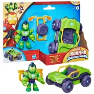 Figurki dla dzieci - Figurka HASBRO Disney Junior Marvel Iron Man and his Awesome Friends Iron Hulk i Iron Racer G14725X0 - miniaturka - grafika 1