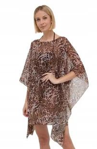 GUESS PAREO PLAŻOWE Z WIĄZANIEM I WZOREM LAMPARTA 40 GNA - Bluzki damskie - miniaturka - grafika 1