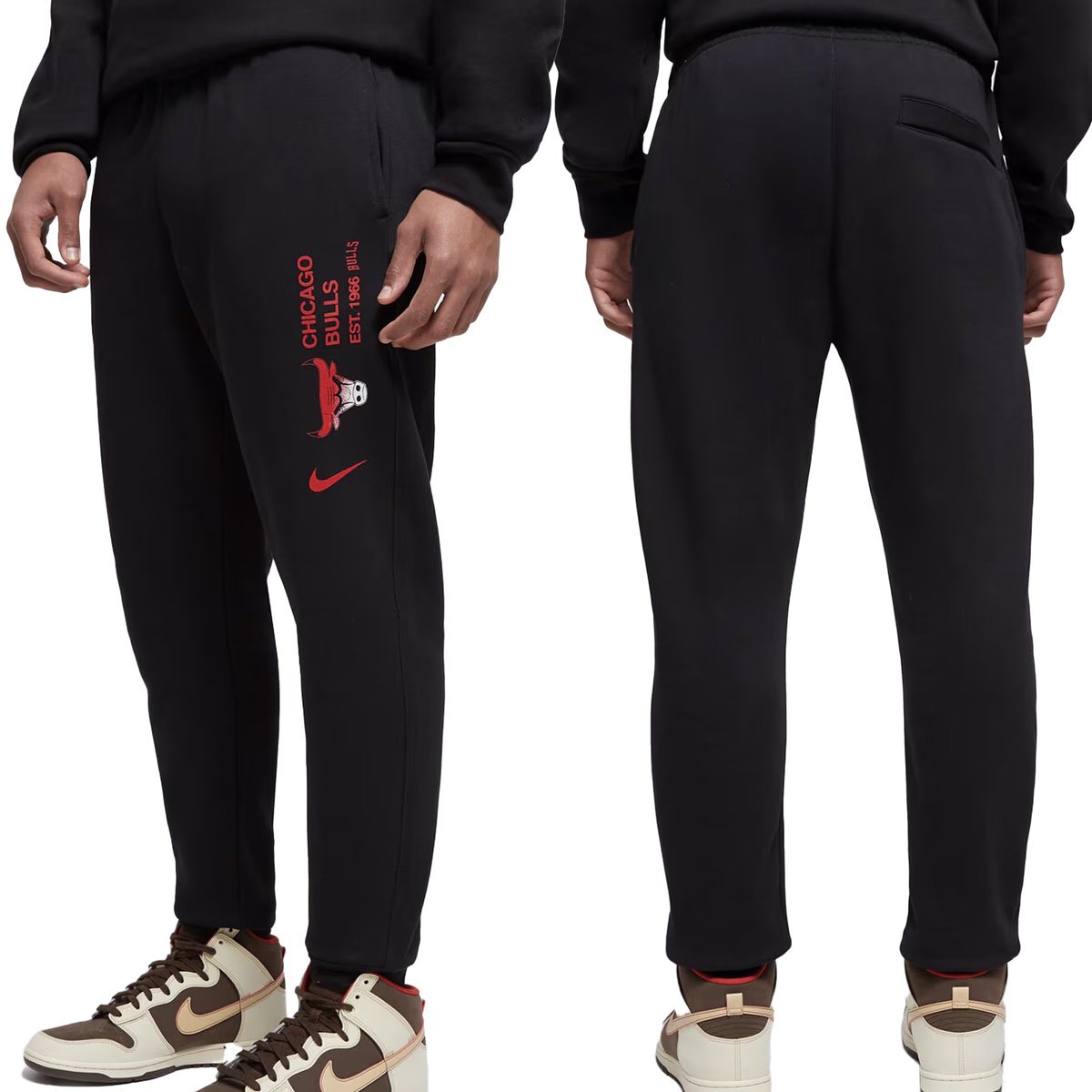 Nike Spodnie Męskie Dresowe Czarne Dresy Chicago Bulls Fv3373-010 M