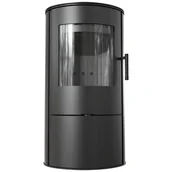 Piece wolnostojące - Piec stalowy koza ROLLO Ø 150 8 kW black - miniaturka - grafika 1