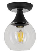 Lampy sufitowe - Porta E lampa sufitowa 1-punktowa czarna/transparentny LPX0304/E - miniaturka - grafika 1