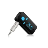 Transmitery FM - Riff BT-X6 samochodowy nadajnik FM Bluetooth z gniazdem audio 3,5 mm + mikrofon + Micro SD czarny - miniaturka - grafika 1