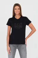 Koszulki i topy damskie - KARL LAGERFELD Czarny t-shirt Boucle Choupette - Karl Lagerfeld - miniaturka - grafika 1