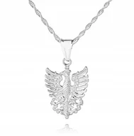 Biżuteria dla dzieci - 925 SREBRNY ŁAŃCUSZEK 40cm ORZEŁEK DEDYKACJA S1Z55 - miniaturka - grafika 1