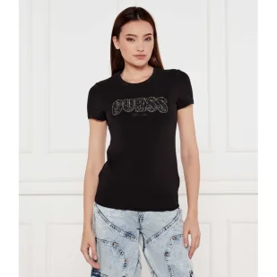 GUESS T-shirt Slim Fit - Koszulki i topy damskie - miniaturka - grafika 1