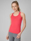 Koszulki sportowe damskie - 4F Top treningowy slim szybkoschnący damski - czerwony XS - miniaturka - grafika 1