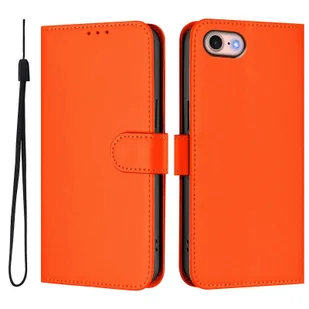 Skórzane etui na telefon Skin Feel do iPhone'a SE 2022/2020 Pomarańczowy - Etui i futerały do telefonów - miniaturka - grafika 1