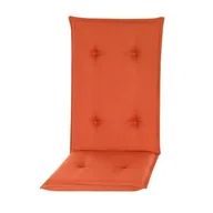 Poduszki na krzesła - Pillows24 - Poduszki na krzesła ogrodowe z wysokim oparciem - zestaw 4 poduszki z wysokim oparciem z przeszyciami UV i wodoodporne poduszki na siedziska do mebli ogrodowych, pomarańczowe - miniaturka - grafika 1